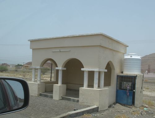 Here's a bus shelter in Oman.