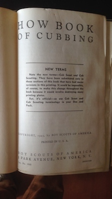 How Book of Cubbing (Boy Scouts of America), 1943