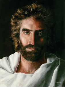Image of Jesus from the film, supposedly painted by a young Lithuanian girl who had visions of Jesus.