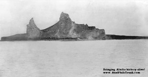 Aleuts were eyewitnesses to how earthquakes formed islands in the Aleutian Chain, including Bogoslov, pictured here.