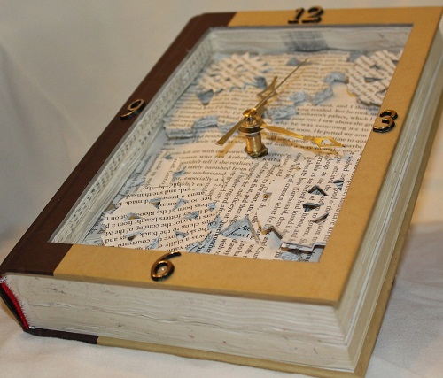 Make-time-to-read.-Working-clock-inside-of-book-sculpture