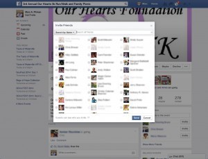 How nonprofit board members can invite people to events listed on Facebook - who to choose
