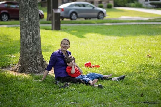 Pausing at the Park Julia and Arjun -- Buckley Park -- Whitefish Bay, Wisconsin, United States -- Copyright 2014 Jeffrey Friedl, http://regex.info/blog/