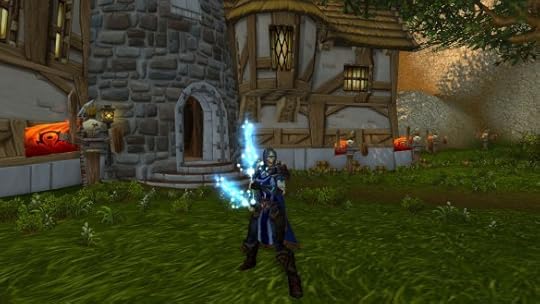 My rogue showing off her Fang of Oblivion transmog in World of Warcraft