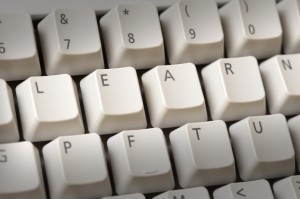 LEARN on the keys of a computer