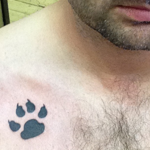 dog paw, tattoo