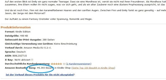 Platz 6393 im Amazon Ranking am 13.07.2014