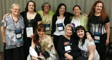 All the authors from the BDSM Meetup! Kallypso Masters, Cecilia Tan, Tilly Green, Sasha White, Ann Mayburn, Annabel Joseph, Collete Saucier, Desiree Holt, Sidney Bristol