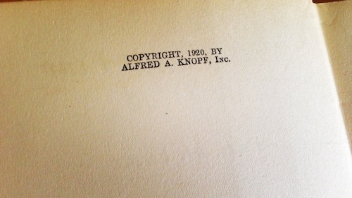 Where Angels Fear to Tread by E.M. Forster (1905), First American Edition (1920), First Printing