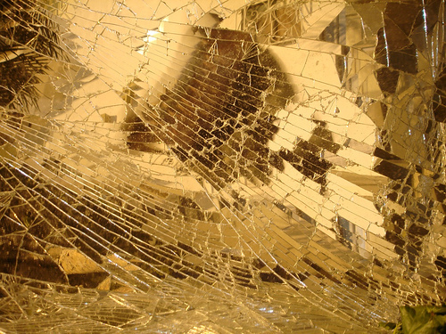 Broken mirror by my house