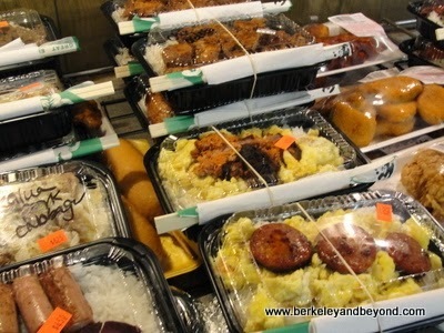 prepared Japanese food at Kuluiula Market in Koloa, Kauai, Hawaii