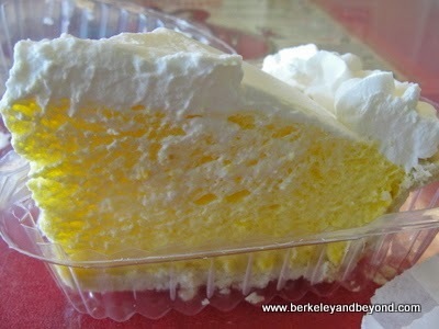 lilikoi chiffon pie at Wong's Omoide Bakery in Hanapepe, Kauai, Hawaii