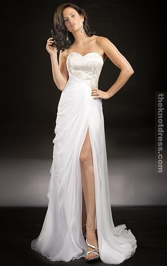 white sweetheart dress