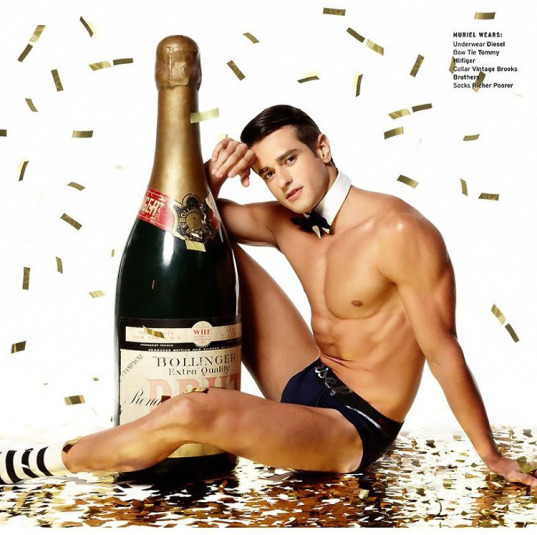 big bottle of champ new year