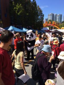 I helped subdue this wild panda until animal control arrived on the scene.
