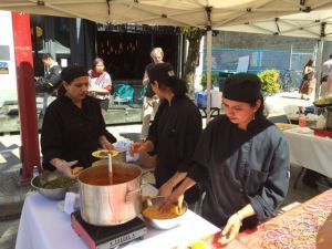 The culinary team at the Vij's stand.