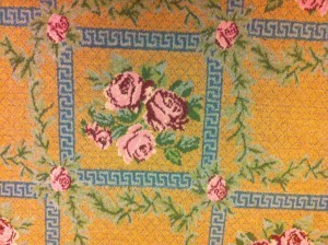 A rose covered carpet at the Portland library