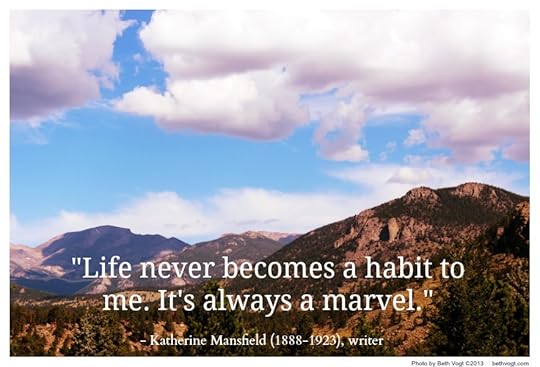 Life is a marvel. Mansfield. 2014