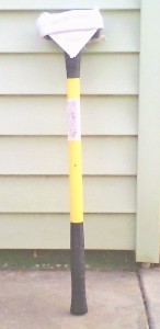 Blindfolded sledgehammer