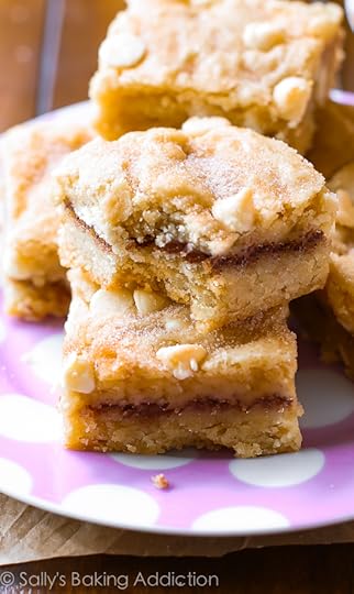 White Chocolate Snickerdoodle Blondies are a must make - a cross between a chewy blondie, a soft cinnamon sugar cookie, and a buttery cake! Recipe at sallysbakingaddiction.com
