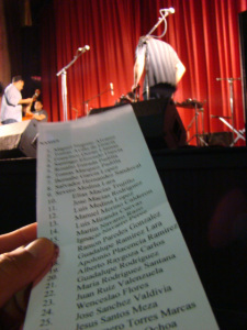 Woody Guthrie Fest moments before I go on to read the names