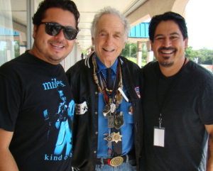 Carlos and I with David Amram outside our hotel