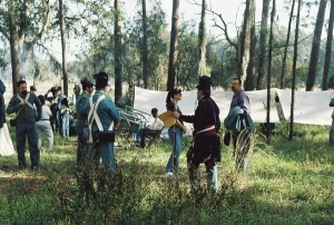Soldiers' encampment before the battle