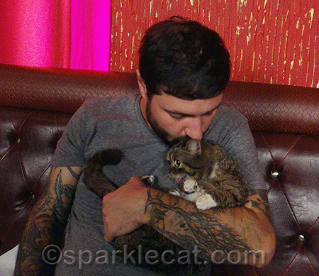 Apparently she likes being kissed!