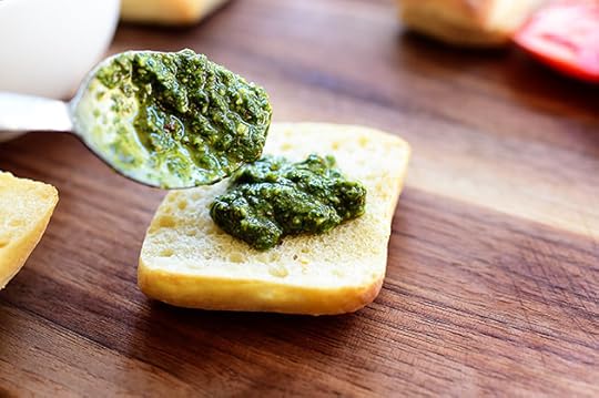 Pesto, Tomato, and Mozzarella Sandwich