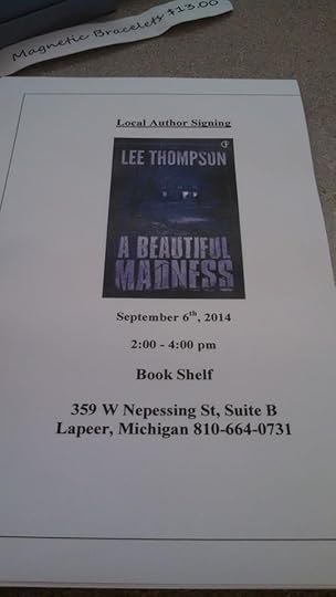 The Book Shelf Lapeer signing flyer