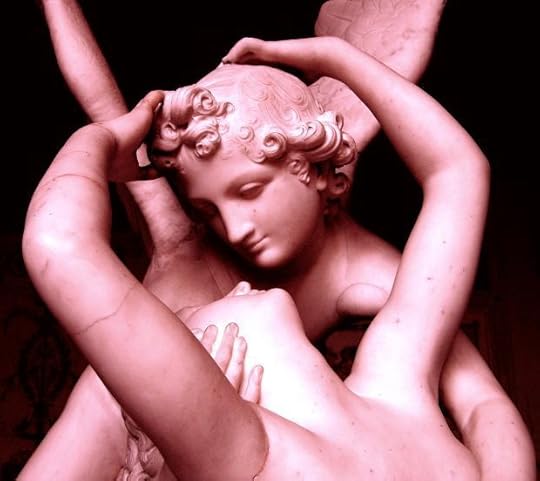 kisses, kiss, goodbye kiss, statue, ivory statue, cupid kisses, kiss cupid, love