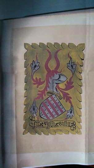 Sir John de Sully's arms from St George's Chapel, Windsor, where they stand at his stall for the Order of the Garter (photocopy courtesy of the Lancaster Herald, College of Arms)