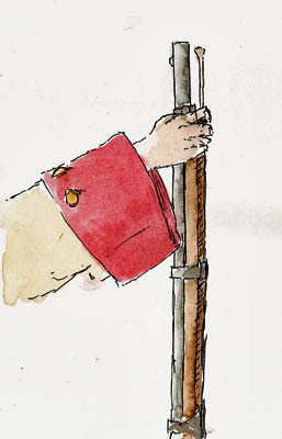 I liked the texture and angles of the arm/rifle so I isolated on these in this sketch