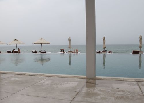 An overcast afternoon at the hotel's beach: For me, it was a perfect beach day.