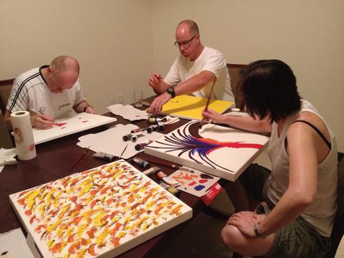 Painting party (Photo courtesy of Daisy Omissi)