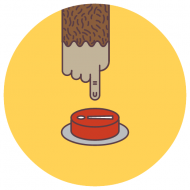 MailChimp finger over button