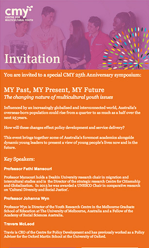 Centre for Multicultural Youth: MY past MY present MY future