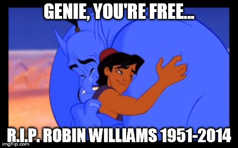 Robin Williams Aladdin and genie meme