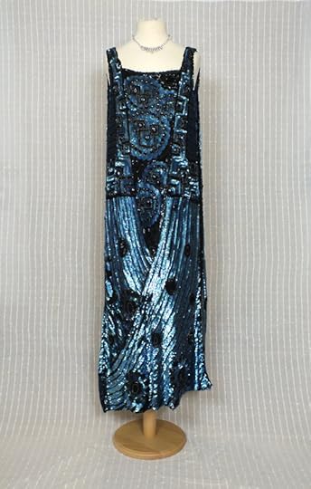 Electric blue beaded and sequins from etsy-PenniesLondon