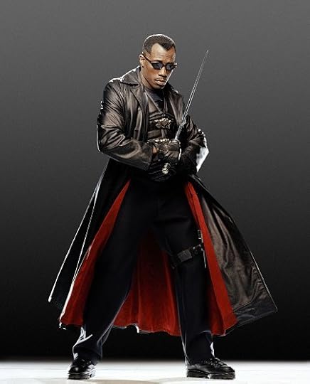 Wesley Snipes as Marvel Comics' Blade the vampire hunter