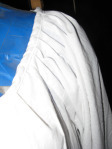 Close-up of the shoulder pleating