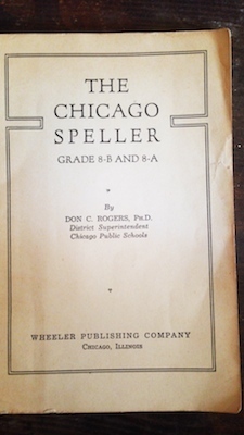Chicago Speller, Grade Eight, July 1944 edition