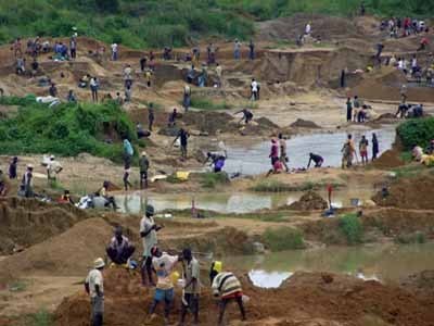 Diamond Mining in Kono