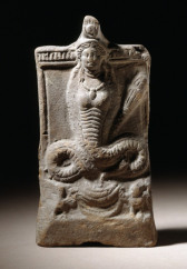 This Egyptian image from about the 2nd century CE shows Isis with a serpent body as Isis-Thermouthis