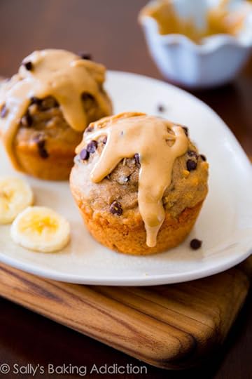 Skinny Peanut Butter Banana Muffins. Packed with flavor, whole wheat, and sweetened with honey. sallysbakingaddiction.com
