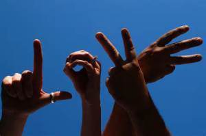fingers spell love
