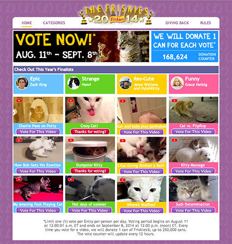 The Friskies homepage
