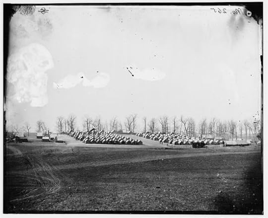 The Camp of the 6th New York Heavy Artillery at Brandy Station, April 1864. Nicholas Sheppel was in the regiment when this image was exposed (Library of Congress)