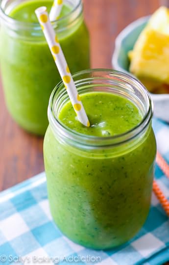 Glowing Skin Smoothie by sallysbakingaddiction.com. Not only energy boosting and delicious, it has dramatically improved my skin tone.