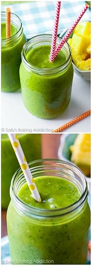 Glowing Skin Smoothie by sallysbakingaddiction.com. Not only energy boosting and delicious, it has dramatically improved my skin tone.